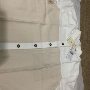 Color-block shirt romper